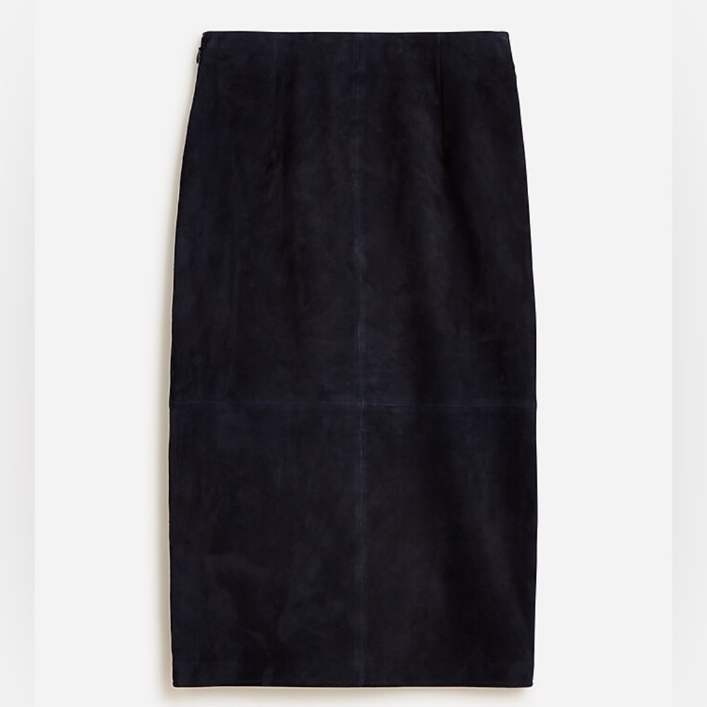 J.Crew Collection navy suede pencil skirt